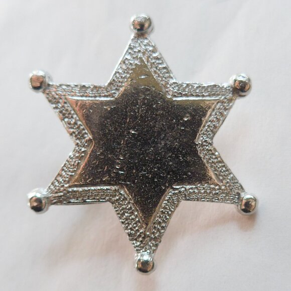 Six Point Silver Toned Star Bolo Tie - Picture 1 of 7